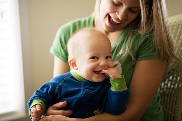 being cute with Mommy